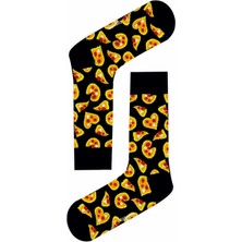 Carnaval Socks Kalpli Pizza Desenli Renkli Çorap