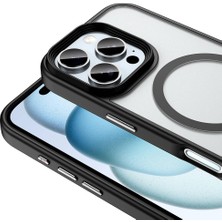 Farma Teknoloji Apple iPhone 16 Pro Kılıf Mat Arka Yüzey Wireless Şarj Özellikli Zore Flet Magsafe Kapak-Rose Brown