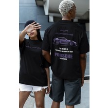 Fuddy Moda Oversize Need Money For Porsche Sırt Baskılı T-Shirt, Unisex Porsche Baskılı Tişört