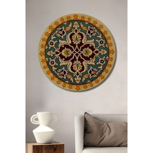 Teona Ahşap Dekoratif Modern Motif Duvar Tablo Ahşap Yuvarlak Tablo