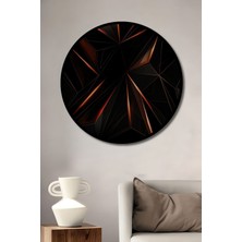 Dekoratif Modern Tasarım Geometrik Şekiller Duvar Tablo Ahşap Yuvarlak Tablo