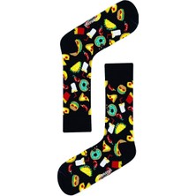 Carnaval Socks Karışık Fast Food Desenli Renkli Çorap