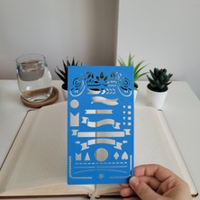 Karmelom Studio Bullet Journal Kurdele Başlık Detaylı Şablon Cetvel