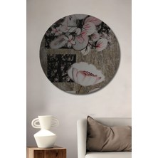 Teona Ahşap Dekoratif Ahşap Antik Dünya Haritası Tablo Şık Yuvarlak Duvar Dekorasyon Tablosu