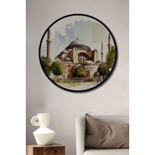 Teona Ahşap Dekoratif Cami Duvar Tablo Ahşap Yuvarlak Tablo
