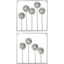 Laromita Decoration Çiçekli Duvar Dekoru / 4'Lü