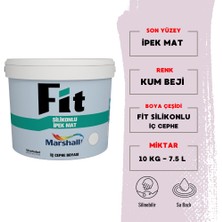 Marshall | Silikonlu Ipek Mat, Su Bazlı Iç Cephe Boyası  [kum Beji, 7.5 L - 10 Kg]