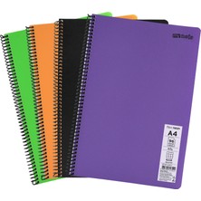 Mynote Flex Neon A4 Defter 96 Yaprak 2 Kareli 2 Çizgili Defter Seti