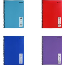 Mynote Flex Neon A4 Defter 96 Yaprak 2 Kareli 2 Çizgili Defter Seti