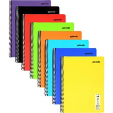 Mynote Flex Neon A4 Defter 72 Yaprak 4 Kareli 4 Çizgili Defter Seti