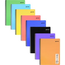 Mynote Flex Neon A5 Defter 80 Yaprak 4 Kareli 4 Çizgili Defter Seti