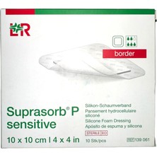 Lohmann Rauscher Suprasorb P Sensitive Silikon Temaslı Köpük Örtü 10CMX10CM -5 Adet