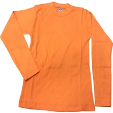 Salar Ticaret Uzunkol Turuncu Body Unisex Pamuklu Turuncu Badi 10-11 Yaş