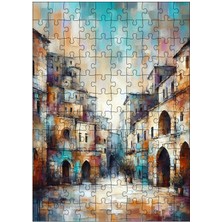 Ekart Ahşap Mdf Puzzle Yapboz Gizemli Şehir 120 Parça 25*35 cm