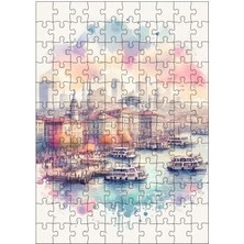 Ekart Ahşap Mdf Puzzle Yapboz Istanbul Temalı 120 Parça 25*35 cm