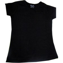 Salar Ticaret Çocuk Siyah Kısakol Body Pamuklu Ürün Siyah Badi  8 Yaş