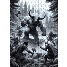 Karizma Tablo Ahşap Mdf Puzzle Yapboz Minotaur'un Gazabı 255 Parça 35*50 cm