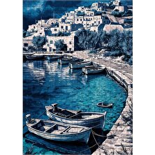 Karizma Tablo Ahşap Mdf Puzzle Yapboz Liman Kasabası 500 Parça 50*70 cm