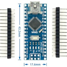 Roboyol Store Arduino Nano 3.0 ATMEGA328 CH340 Mini USB Kod Yazılım Geliştirme Eğitim Kartı Programlama Diy