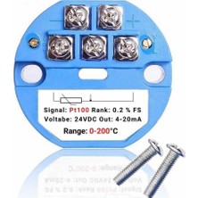 Roboyol Store PT100 Sıcaklık Sensör Sinyali Için 4-20MA Çevirici Transmitter Modül 0c / 200C Dc 24V Rtd Termometr