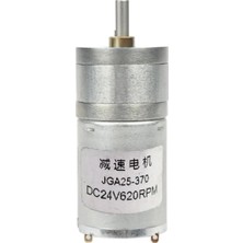 Roboyol Store 24V 620RPM JGA25-370 Redüktörlü Dc Motor Metal Dişli Yüksek Tork Kuvvet 25MM Robot Oyuncak
