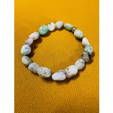 Gümüştel El Sanatları Sertifikalı Krizopras Doğal Taş Şekilsiz Tımbıl Bileklik Aaa Kalite Sürpriz Hediyeli