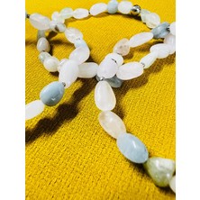 Doğal Taş Dünyası Sertifikalı Morganit Doğal Taş Şekilsiz Tımbıl Bileklik Aaa Kalite Sürpriz Hediyeli