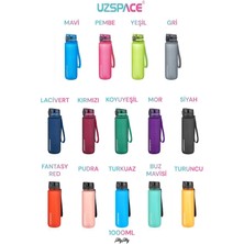 Uzspace 1 L Büyük Boy 28 cm 1000ML 1 Litre Su Matarası Bpa Koku Sızdırma  3038 Plastik Lacivert