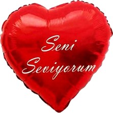 Parti Furyası Kalp Seni Seviyorum Baskılı Kırmızı Folyo Balon,bride To Be Nişan Sevgili Balon Süsleme
