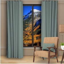 Dhm Perde Mint Blackout Karartma Perde Güneşlik Pilesiz Extraforlu Düz Dikim