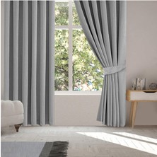 Dhm Perde Açık Gri Blackout Karartma Perde Güneşlik Pilesiz Extraforlu Düz Dikim