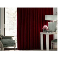 Dhm Perde Bordo Blackout Karartma Perde Güneşlik Pilesiz Extraforlu Düz Dikim