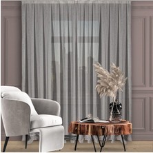 Dhm Perde Ekru Keten Tül Perde Yüksek Kalite Sık Pile 1'e 3 Pile