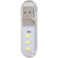 Artvision Taşınabilir Mini USB LED Lamba 3 LED Sarı Renk Smd 5730 Kamp Stick Ledi