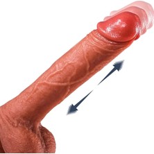 Feel Shop Isıtmalı Ileri Geri Hareketli ve Rotasyonlu Gerçekçi Damarlı Yapay Penis Vibrator