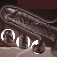 Feel Shop Isıtmalı Ileri Geri Hareketli ve Rotasyonlu Gerçekçi Damarlı Zenci Yapay Penis Vibrator