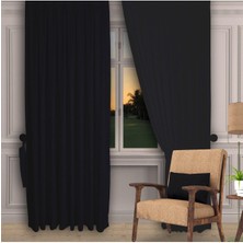 Dhm Perde Siyah Ada Fon Perde Sık Pile 1'e 3 Pile