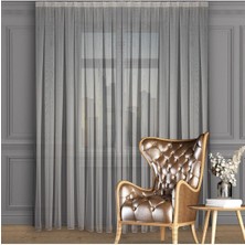 Dhm Perde Kırık Beyaz Düz Tül Perde Monaliza Seyrek Pile 1'e 2 Pile