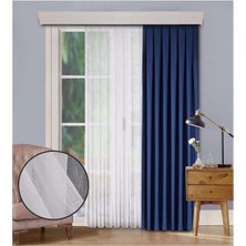 Dhm Perde Kırık Beyaz Düz Tül Perde Şantuk Sık Pile 1'e 3 Pile