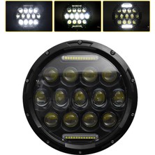 Top Sport Araba Motosiklet LED Far 200W 6000K IP67 1 Adet 7 inç (Yurt Dışından)