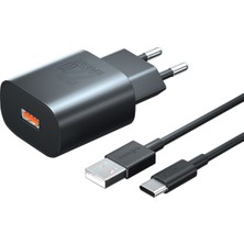 Onopo Android Xiaomi ve Samsung Uyumlu Hızlı Şarj 22W USB Hızlı Şarj Aleti Seti Esnek Type-C Kablo - M9