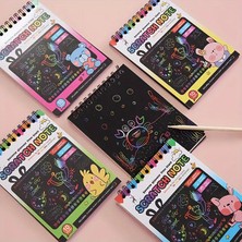 Hobby City Renkli Kendin Yap Çizim Yapma Scratchbook Sanat Scratch Kağıdı Eğlenceli Scratch Kitabı
