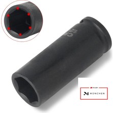 München 35 Adet 1/2 "lokma 6 Nokta 8-32MM Metrik Derin Darbe Soket Seti München Marka