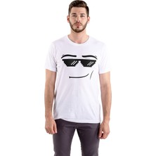 Texclusive Roblox Face Man Tişört Thug Life Beyaz  Tshirt