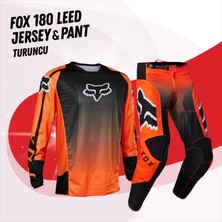 Fox 180 Leed Turuncu Siyah Jersey Pantolon Takım