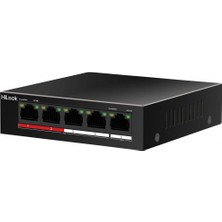 Hılook NS-0105P-35(B), 5 Port, Megabit, 4 Port Poe, 35W, +1 Port Megabit Uplink, Long Range 250METRE, Yönetilemez, Masaüstü Switch