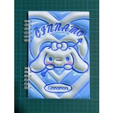 Cinnamoroll 3D Efektli 50 Sayfa Defter Bonus Stickerlı