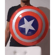 Woody Mask Captain America Kalkanı  Metal ( 47 cm ) El Yapimi