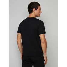 Hackett Bisiklet Yaka Siyah Erkek T-Shirt HM500713