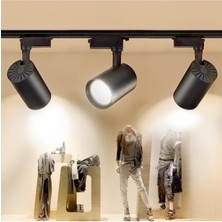 LED 3 Siyah Kasa Beyaz Işık 1 Metre Raylı 30W Metal Tripod Lamba Ahşap Renkli Armatür